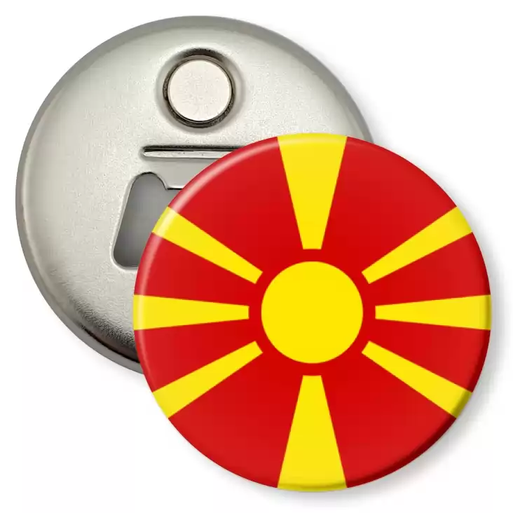 przypinka otwieracz-magnes Flaga Macedonia