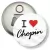 Przypinka otwieracz-magnes I love Chopin
