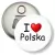 Przypinka otwieracz-magnes I love Polska