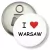 Przypinka otwieracz-magnes I love Warszawa