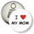 Przypinka otwieracz-magnes I love my mom