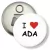 Przypinka otwieracz-magnes I love Ada