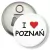 Przypinka otwieracz-magnes I love Poznań