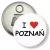 Przypinka otwieracz-magnes I love Poznań