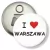 Przypinka otwieracz-magnes I love Warszawa