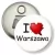 Przypinka otwieracz-magnes I love Warszawa