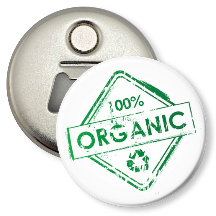 przypinka otwieracz-magnes 100% organic