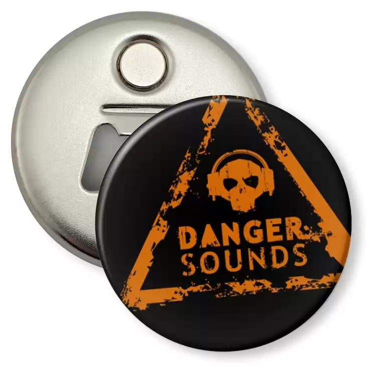 przypinka otwieracz-magnes Danger sounds