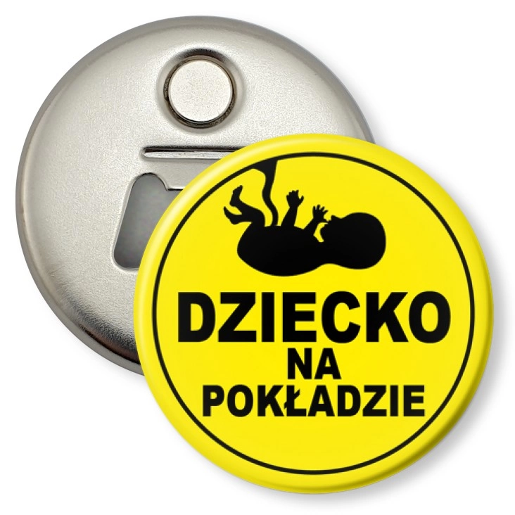 przypinka otwieracz-magnes Dziecko na pokładzie