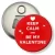 Przypinka otwieracz-magnes Keep calm and be my Valentine