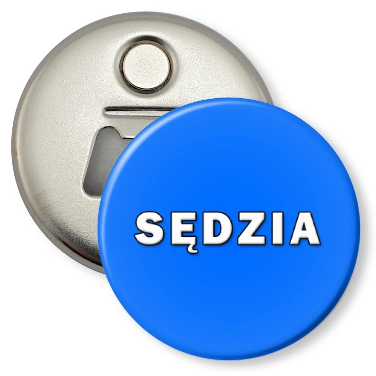 przypinka otwieracz-magnes Sędzia