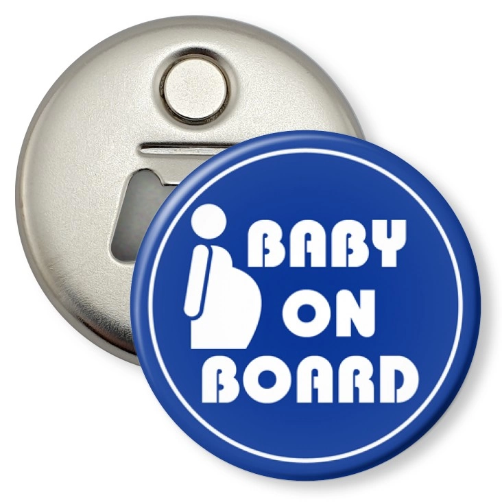 przypinka otwieracz-magnes Baby on board