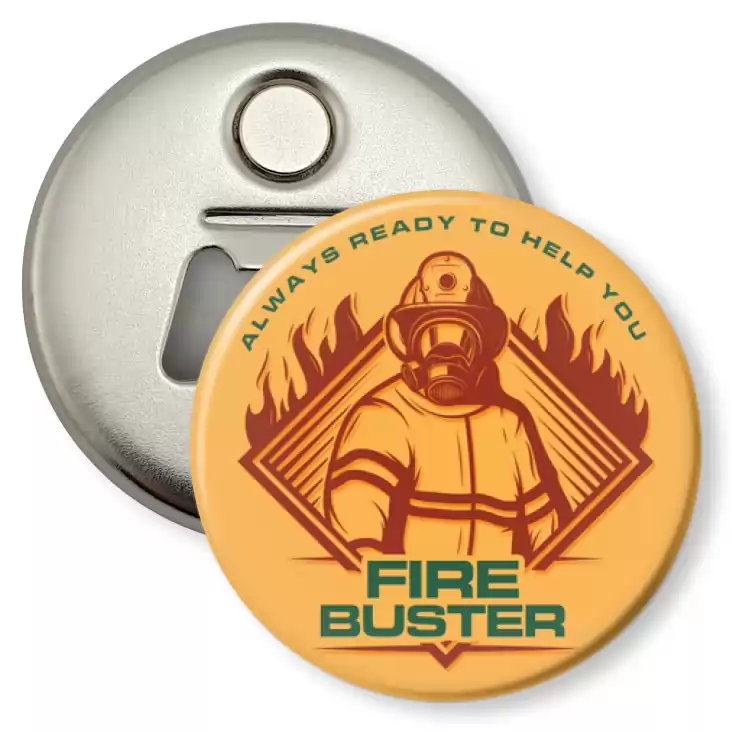 przypinka otwieracz-magnes Fire buster