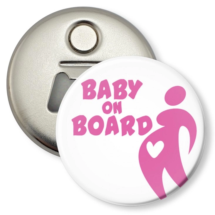 przypinka otwieracz-magnes Baby on board