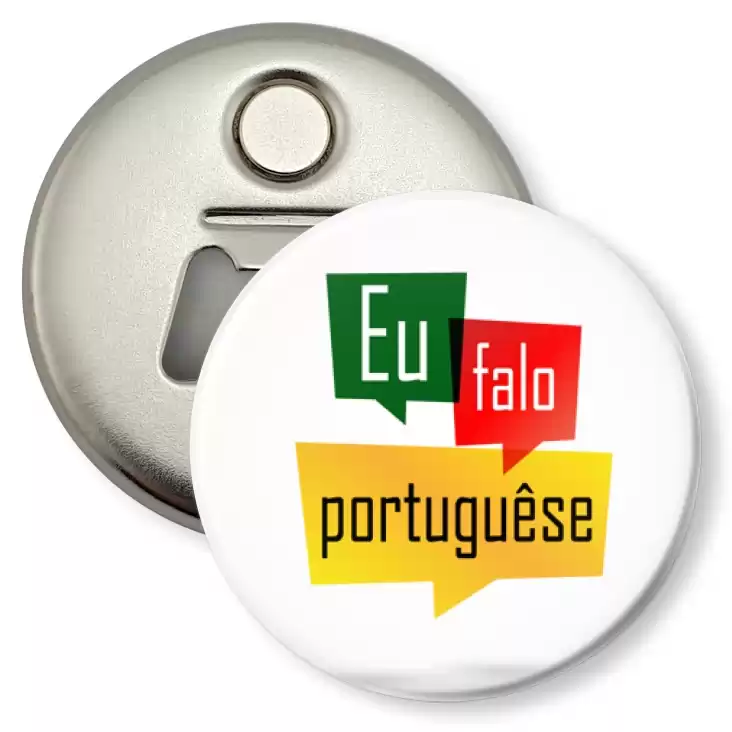 przypinka otwieracz-magnes Mówię po portugalsku