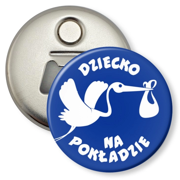przypinka otwieracz-magnes Dziecko na pokładzie