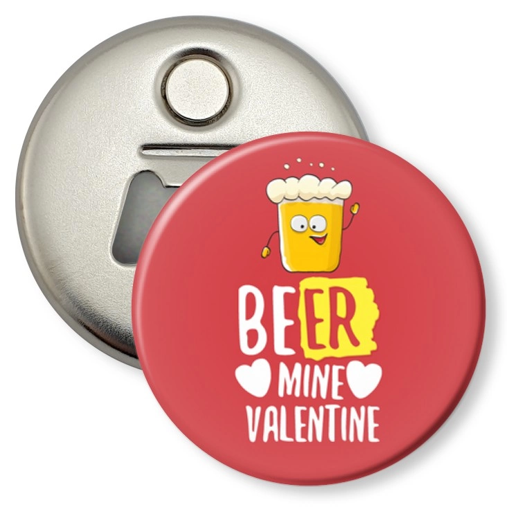 przypinka otwieracz-magnes Beer mine Valentine