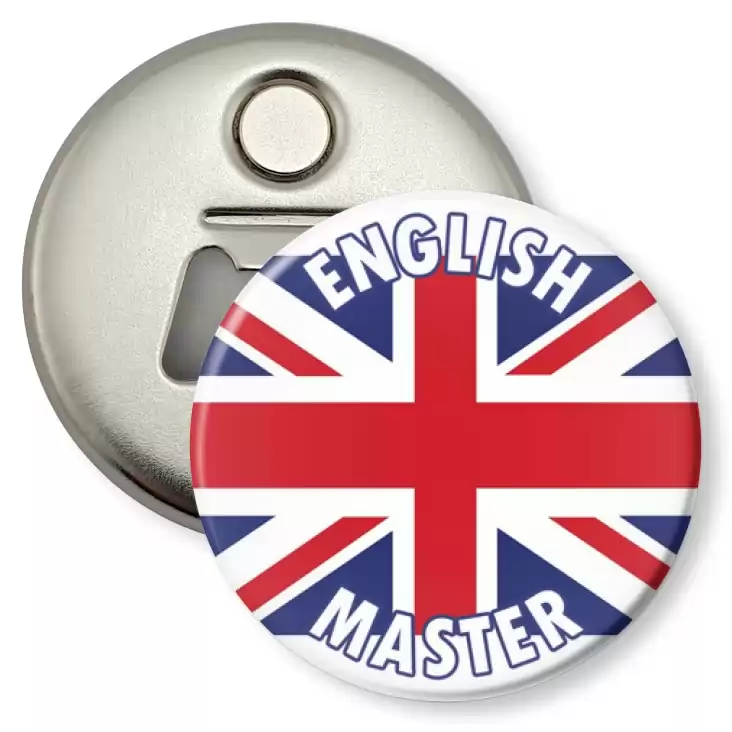przypinka otwieracz-magnes English Master