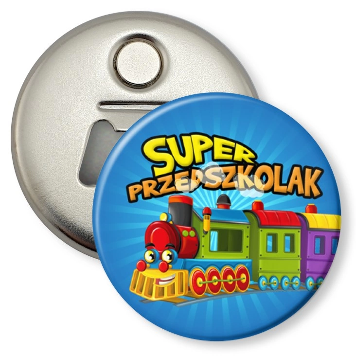 przypinka otwieracz-magnes Super Przedszkolak