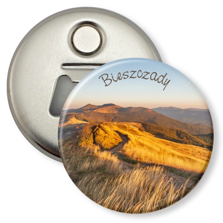 przypinka otwieracz-magnes Bieszczady