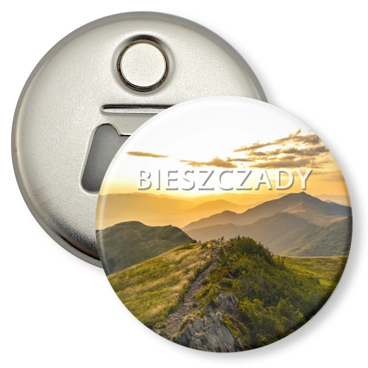 przypinka otwieracz-magnes Bieszczady 