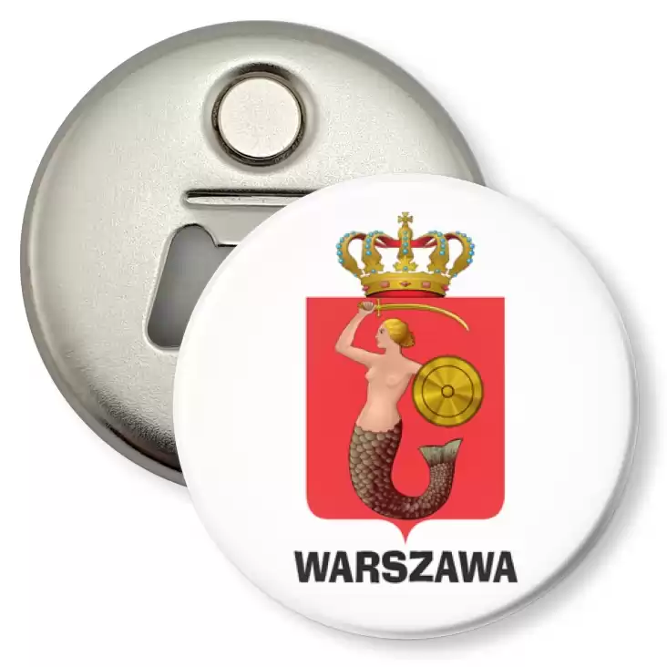 przypinka otwieracz-magnes Warszawa