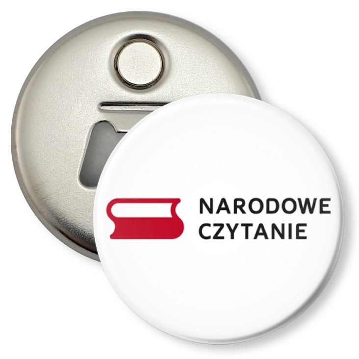 przypinka otwieracz-magnes Narodowe czytanie