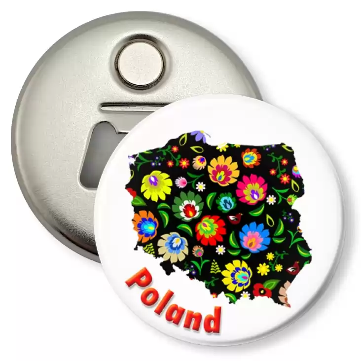 przypinka otwieracz-magnes Poland