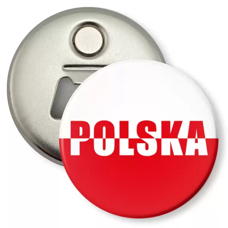 przypinka otwieracz-magnes Polska