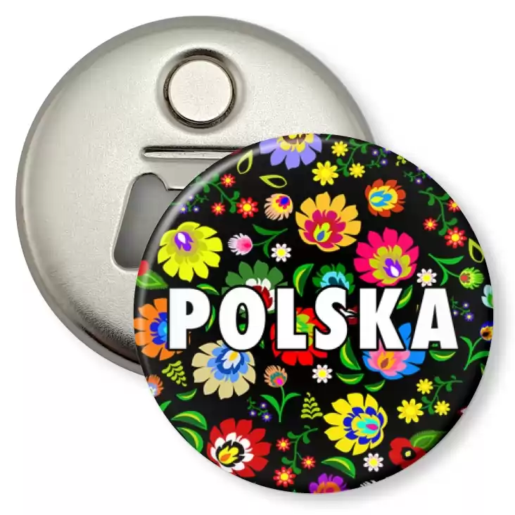 przypinka otwieracz-magnes Polska