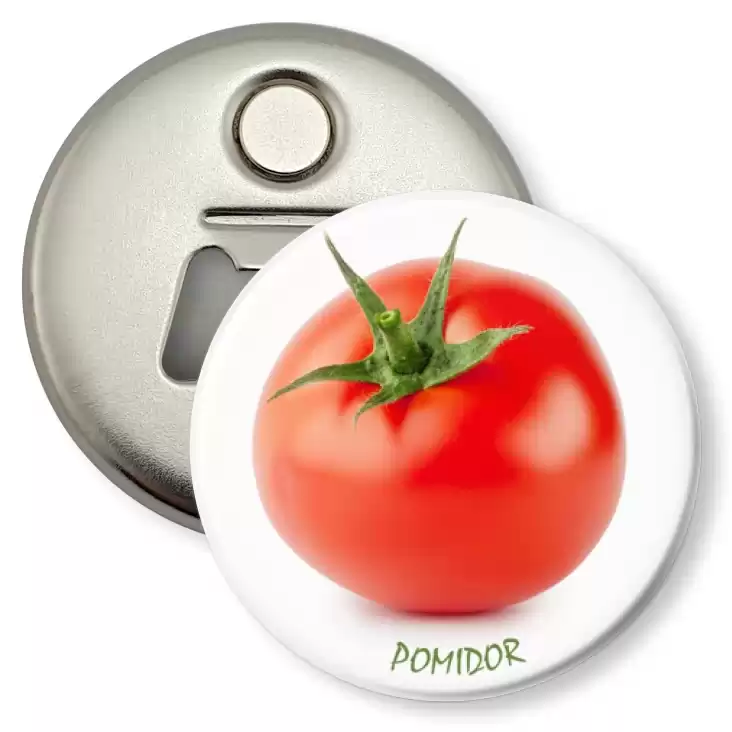 przypinka otwieracz-magnes Czerwony pomidor
