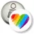 Przypinka otwieracz-magnes LGBT serce
