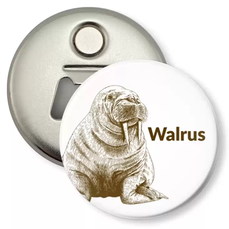 przypinka otwieracz-magnes Walrus