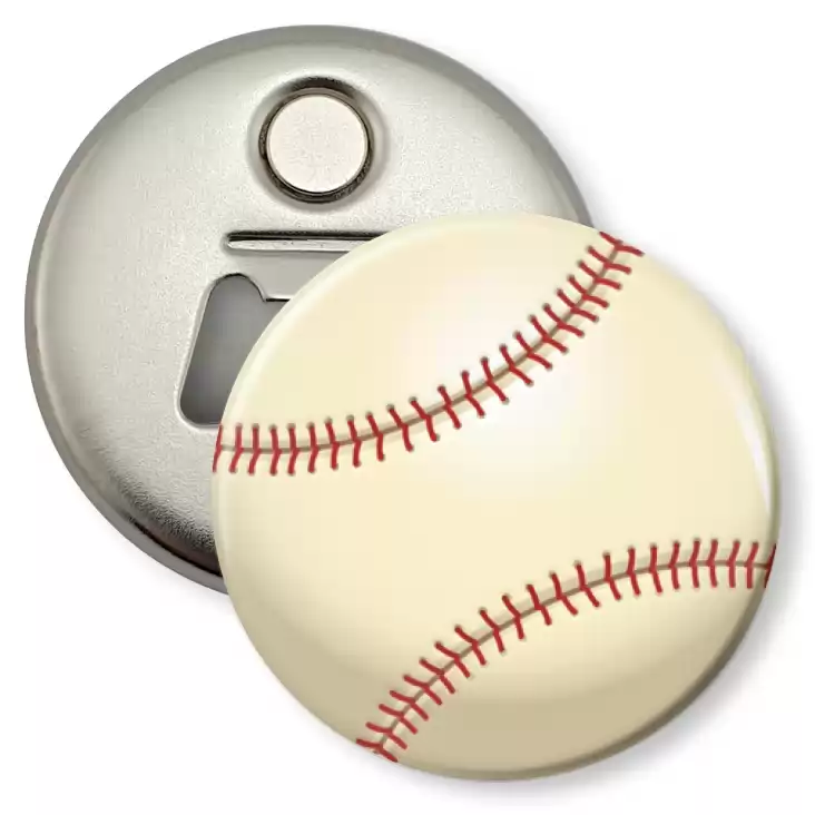 przypinka otwieracz-magnes Baseball