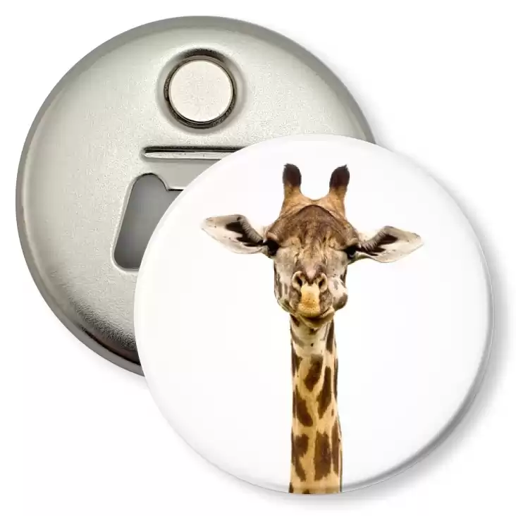 przypinka otwieracz-magnes Żyrafa