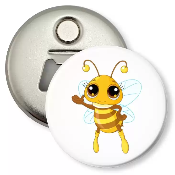 przypinka otwieracz-magnes Pszczółka