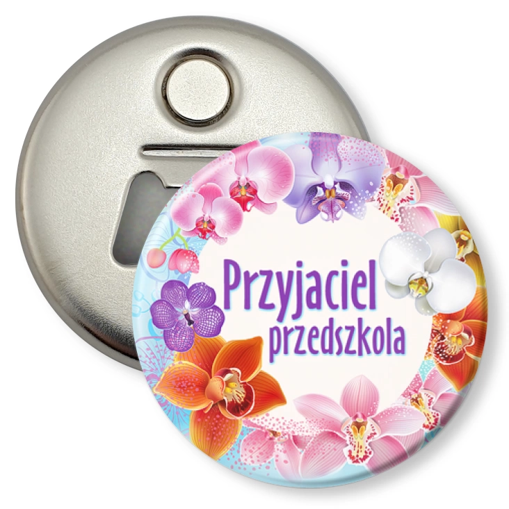 przypinka otwieracz-magnes Przyjaciel przedszkola