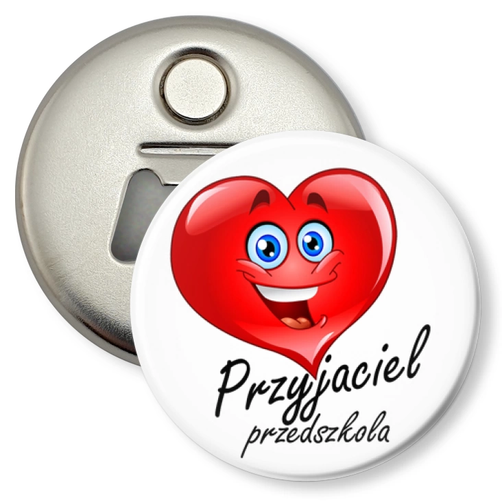 przypinka otwieracz-magnes Przyjaciel Przedszkola