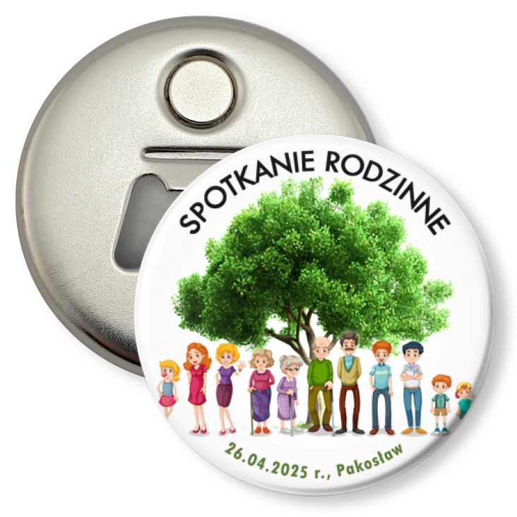 przypinka otwieracz-magnes Spotkanie Rodzinne Pakosław 2025