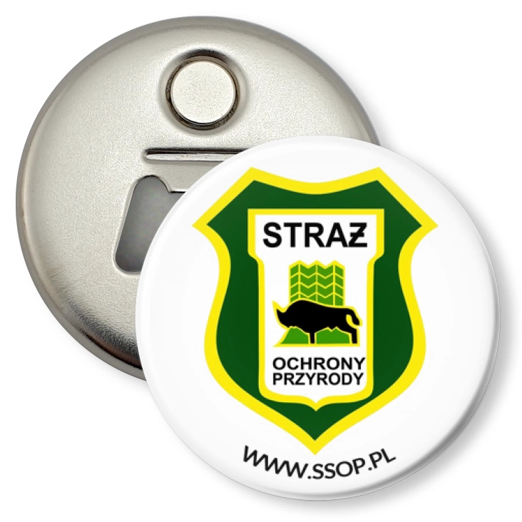 przypinka otwieracz-magnes Straż Ochrony Przyrody