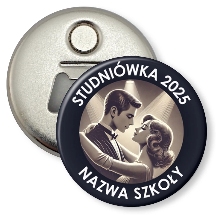 przypinka otwieracz-magnes Studniówka Wolny Taniec