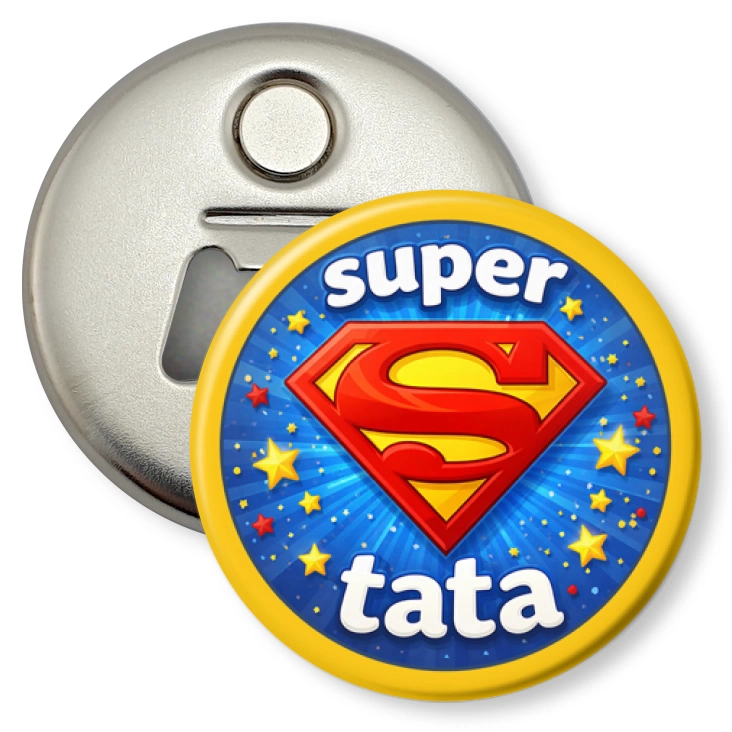 przypinka otwieracz-magnes Super tata