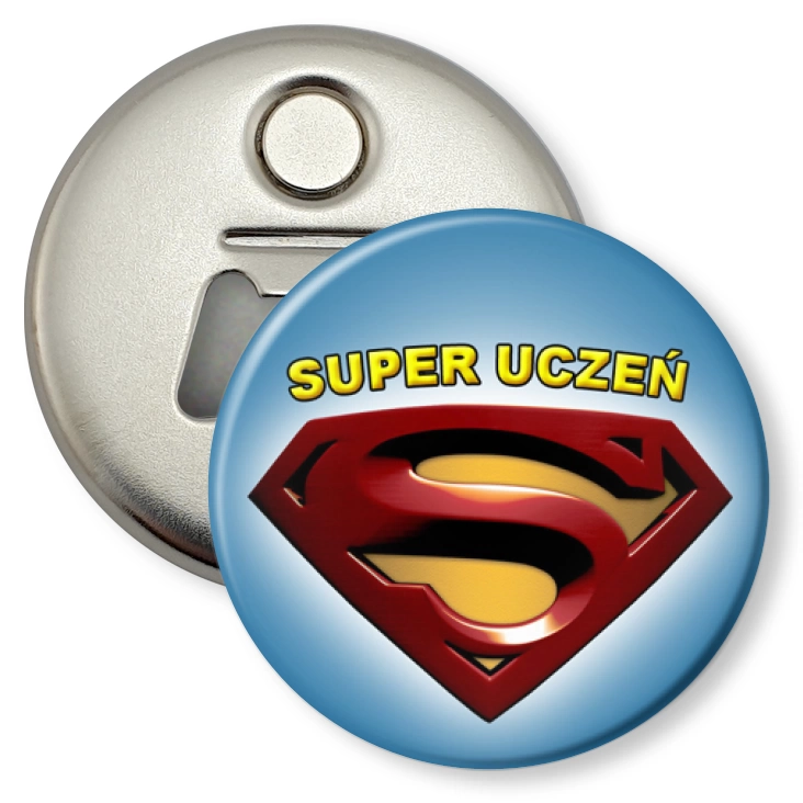 przypinka otwieracz-magnes Super uczeń