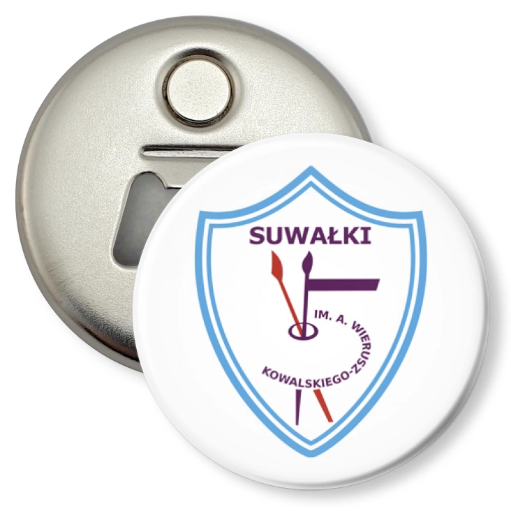 przypinka otwieracz-magnes Szkoła im. A. Wierusz-Kowalskiego