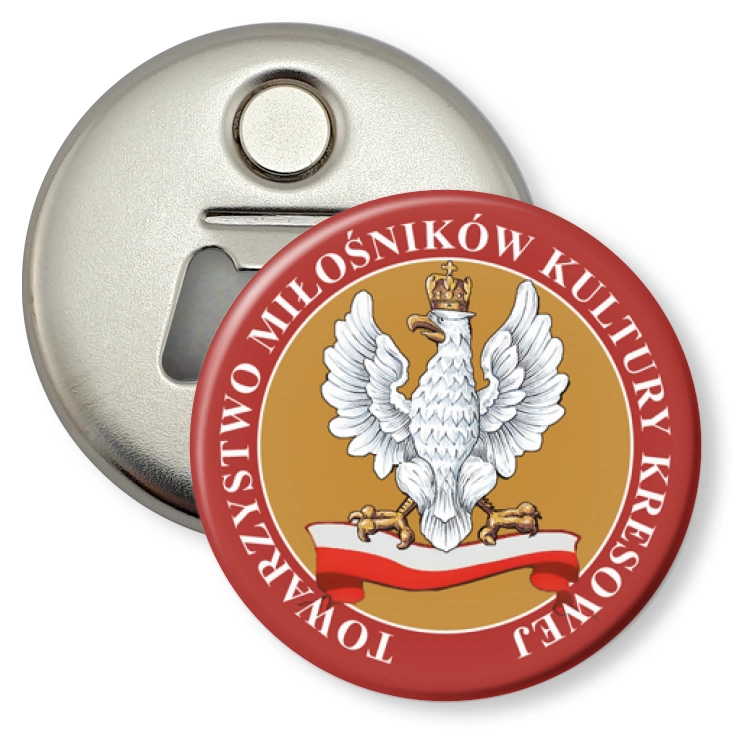 przypinka otwieracz-magnes Towarzystwo Miłośników Kultury Kresowej