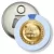 Przypinka otwieracz-magnes Uczeń na medal na niebieskim tle