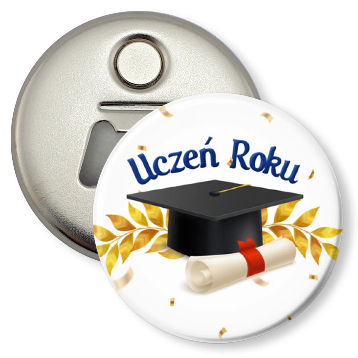 przypinka otwieracz-magnes Uczeń Roku