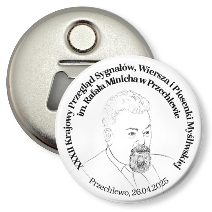 przypinka otwieracz-magnes XXXII Krajowy Przegląd w Przechlewie