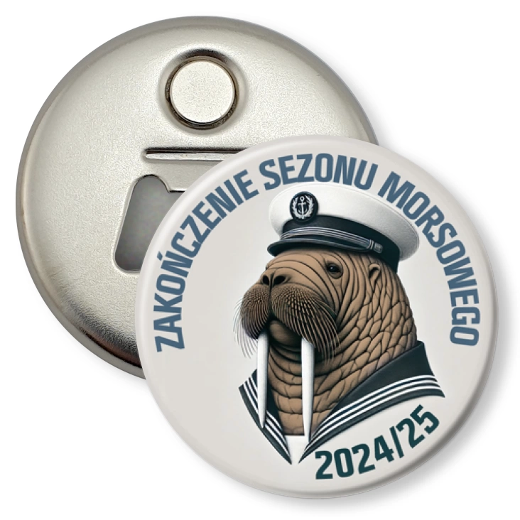 przypinka otwieracz-magnes Zakończenie sezonu morsowego