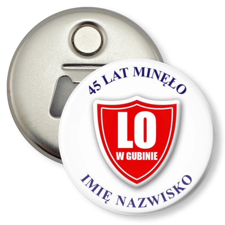 przypinka otwieracz-magnes Zjazd Liceum Ogólnokształcące